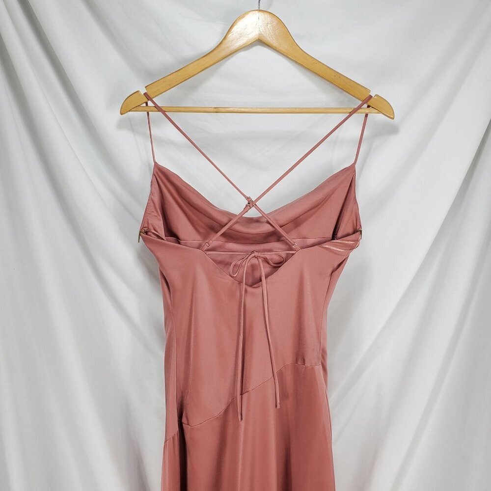 ASTR The Label Women's ACDR101114S Red Maxi Dress Palisades Cowl Neck Sz M - Picture 6 of 15
